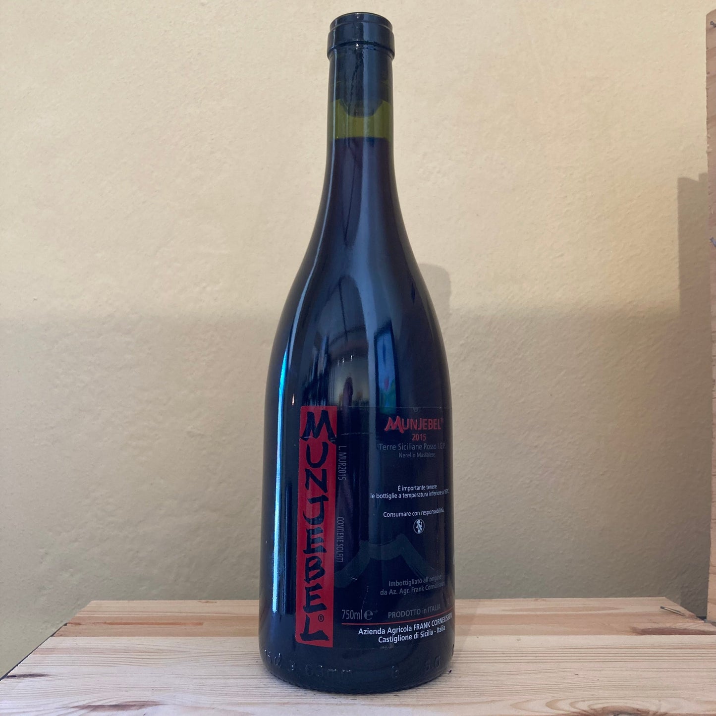 Frank Cornelissen Munjebel Rosso Terre Siciliane IGT 2015 Frank Cornelissen