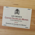 Clos du Cellier aux Moines 'Les Dessus' Givry Premier Cru 2023 Domaine du Cellier aux Moines Domaine du cellier aux moines