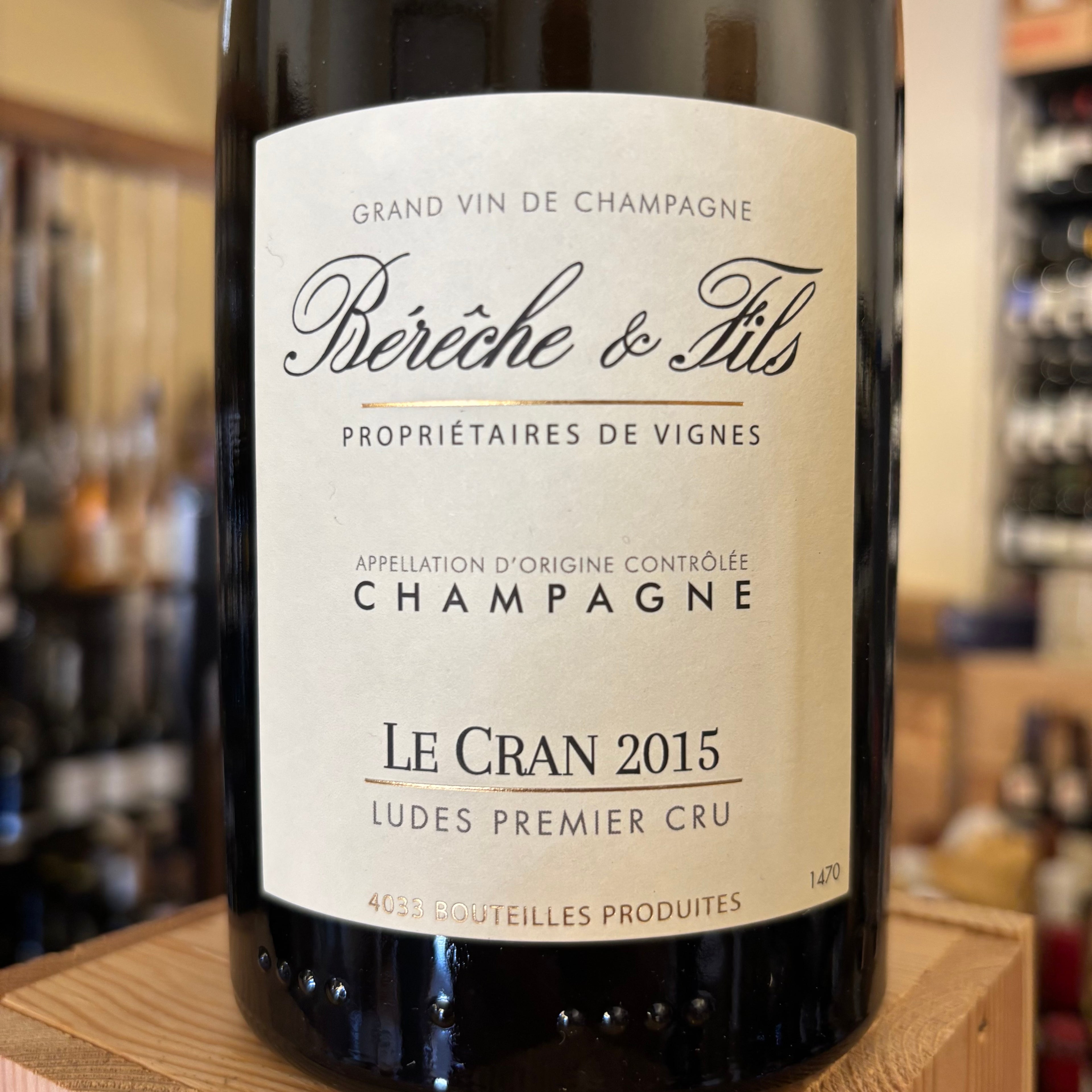 Le Cran Premier Cru Brut Nature 2015 Bereche et Fils