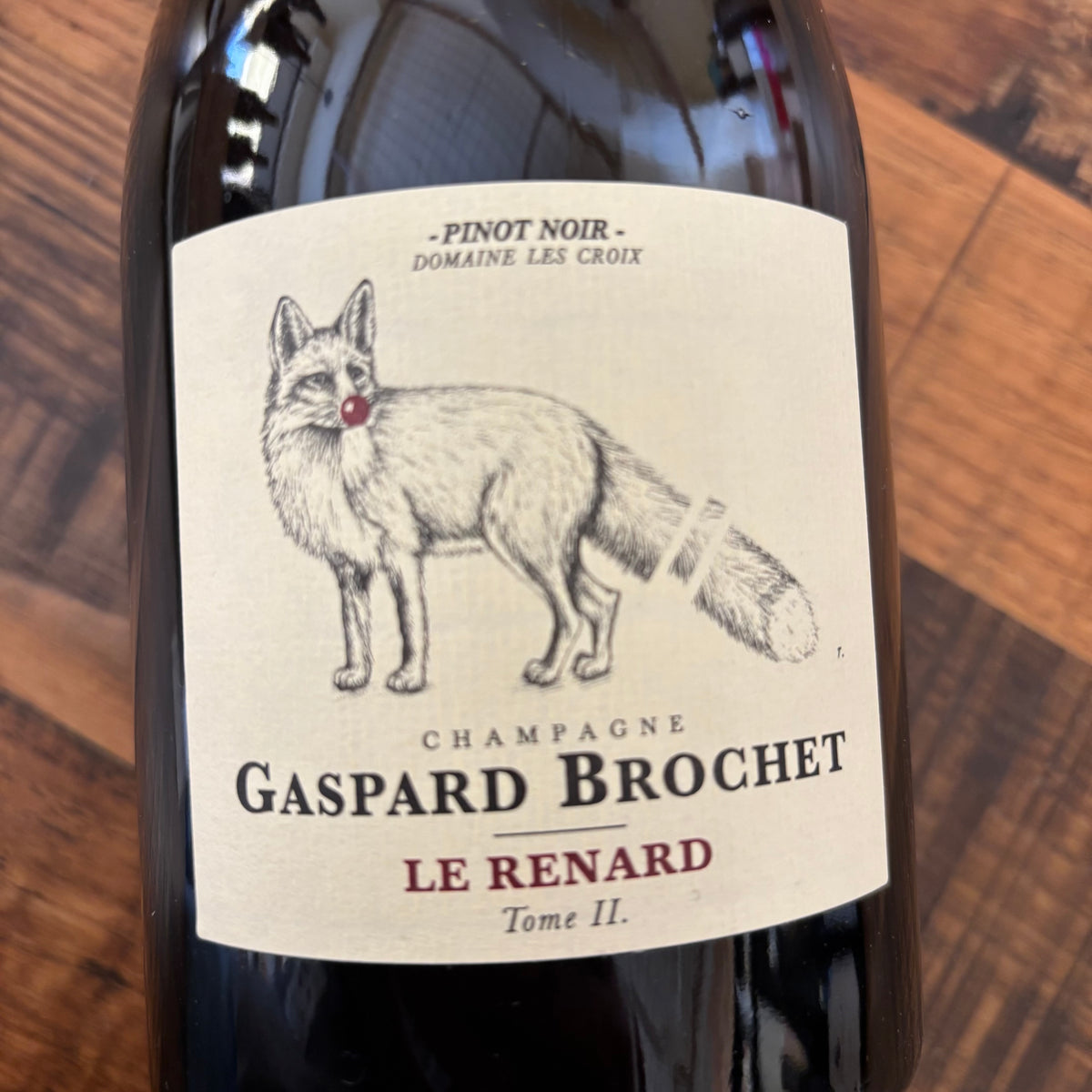 Champagne Le Renard Blanc de Noirs Brut Nature Gaspard Brochet Gaspard Brochet