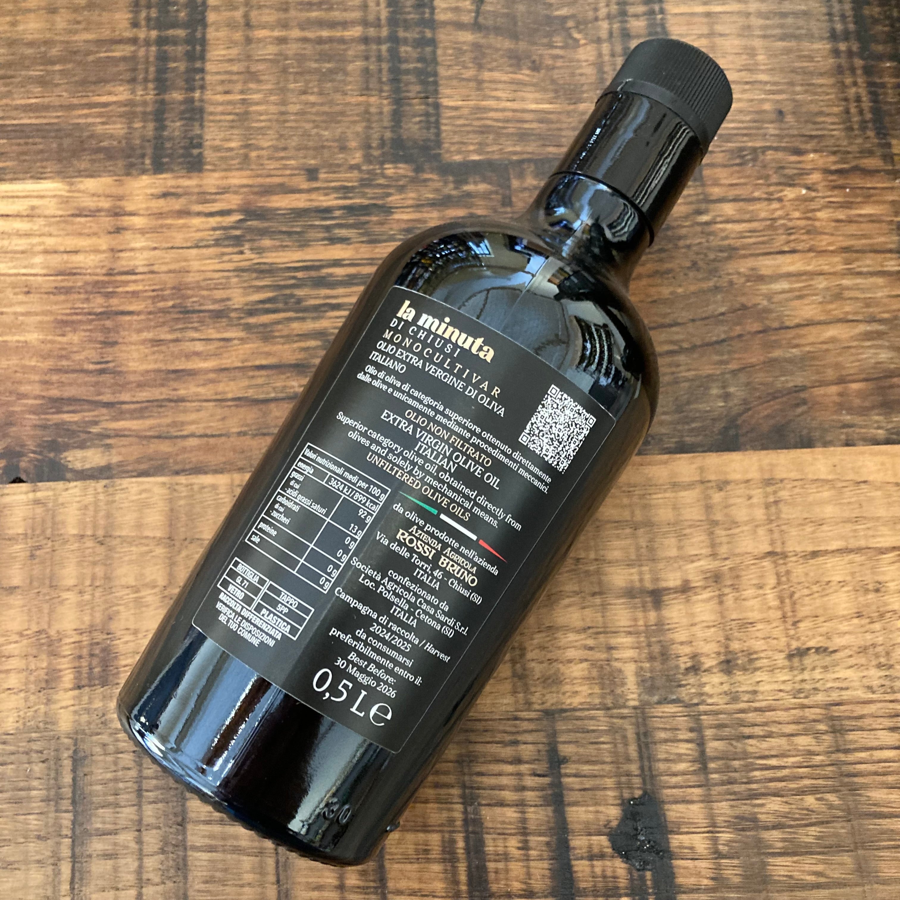 Olio Extra Vergine di Oliva EVO La Minuta 2024 Bruno Rossi