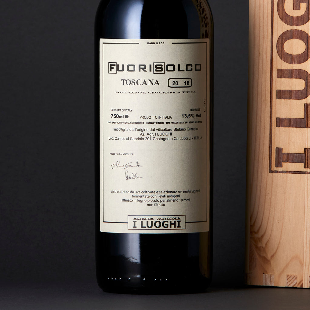 I Luoghi 'Fuorisolco' Toscana IGT 2018 I Luoghi